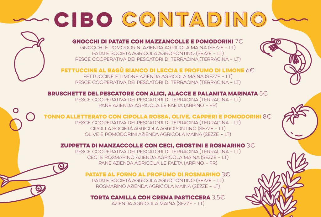 Menù della settimana