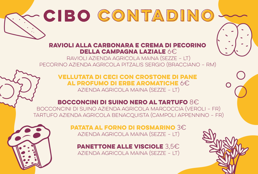 Menù della settimana