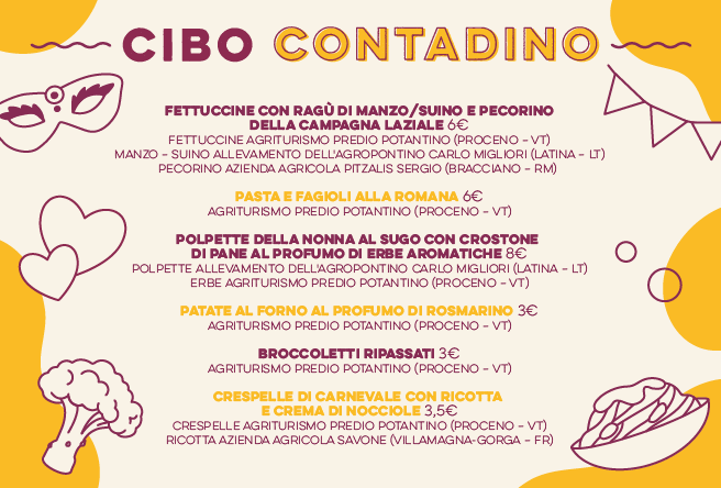 Menù della settimana