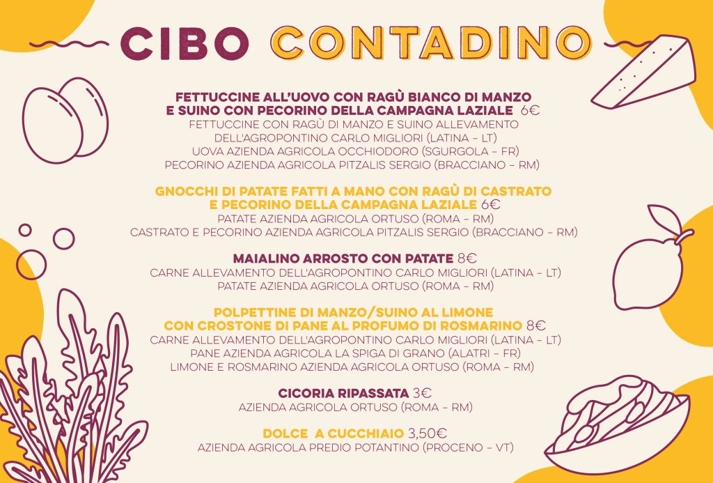 Menù della settimana